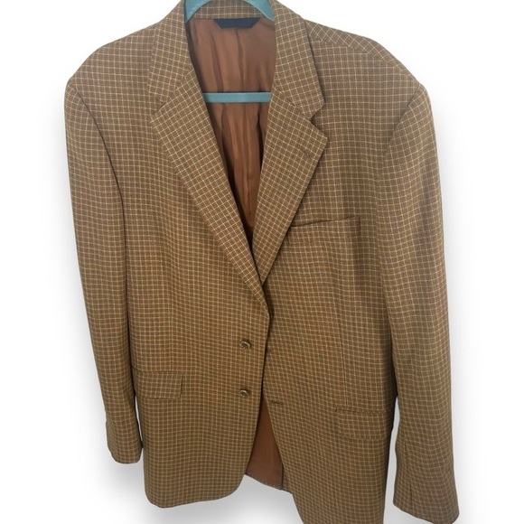 Burberry Other - Burberrys' 100% Wool Plaid Cambridge Standard 3 Button Notch Label Coat 44 Long